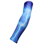 Sportsfarm New - Royal Light Blue Lightning Moisture Wicking Compression Arm Sleeve (Large)