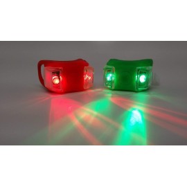 Bright Eyes Green & Red Portable Marine LED Boating Lights - Boat Bow or Stern Safety Lights - Water-resistant