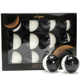 Nitro Eclipse Golf Balls, White/Black