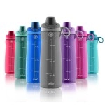 Pogo BPA-Free Tritan Plastic Water Bottle with Chug Lid, 32 Oz, Grey