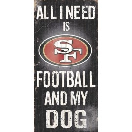 Fan Creations Sign San Francisco 49ers Football and My Dog, Multicolored