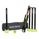 Ram Crazy Cricket Set - Mini Kids Set, 1 X Size 2 Bat, Kwik, Quick, Beach, Park - Suitable For Approx Ages 5-9 Years