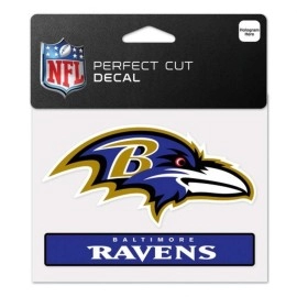 NFL Baltimore Ravens WCR47915014 Perfect Cut Color Decal, 4.5