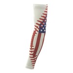 Sportsfarm New - Us Flag Baseball Stitch Sports Arm Sleeve (Large)