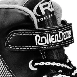 Roller Derby 1378-04 Youth Boys Firestar Roller Skate, Size 4, Black/Gray
