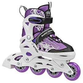 Stryde Youth Adjustable Inline Skates Small White/Purple