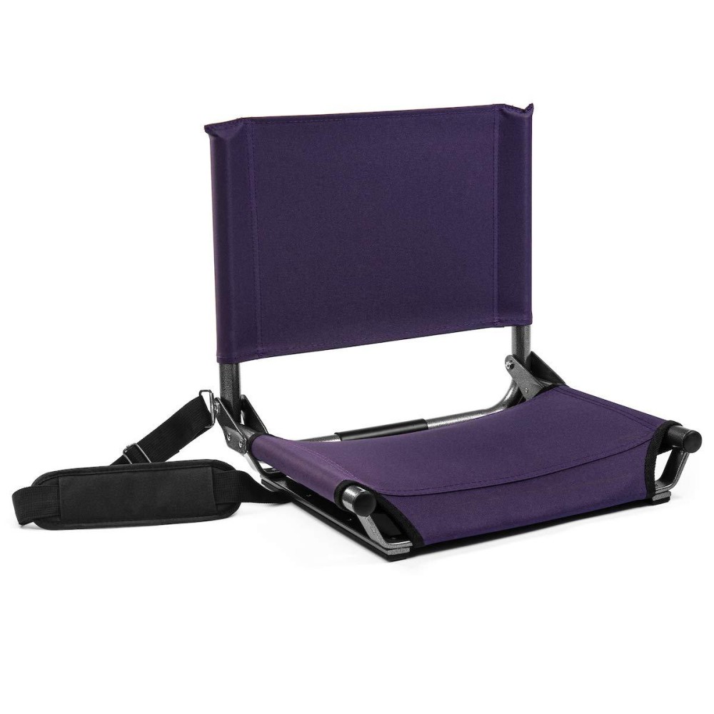 Cascade Mountain Tech Stadium Seat - Lightweight, Portable Folding Chair For Bleachers And Benches - Purple, 17