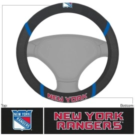 FANMATS 17173 New York Rangers Embroidered Steering Wheel Cover
