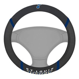 Fanmats 17189 Nhl - St. Louis Blues Steering Wheel Cover, Black, 15 X 15/Small
