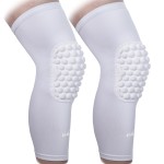 Coolomg Basketball Knee Pads Youth Kids Adult Football Knee Compression Sleeves White Xl