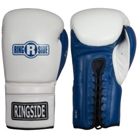 Ringside Lace IMF Tech Boxing Training Sparring Gloves White ,16 OZ