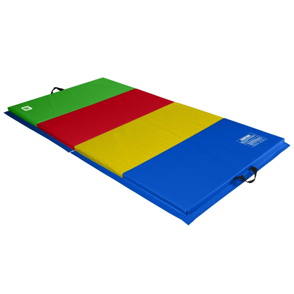 We Sell Mats 4 ft x 8 ft x 2 in Personal Fitness & Exercise Mat, Lightweight and Folds for Carrying, Multicolor