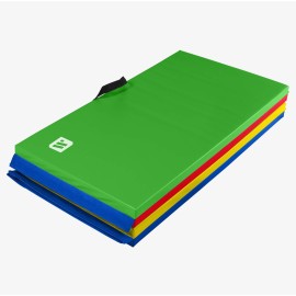 We Sell Mats 4 ft x 8 ft x 2 in Personal Fitness & Exercise Mat, Lightweight and Folds for Carrying, Multicolor