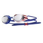 TYR Black Hawk Racing Mirrored USA Goggles, Silver/Red/Navy, One Size