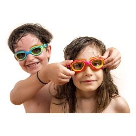 Kids Swim Goggles Swimming Goggles for Kids Youth Childrens Boys Girls (HotPink/Yellow colour)