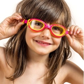 Kids Swim Goggles Swimming Goggles for Kids Youth Childrens Boys Girls (HotPink/Yellow colour)