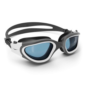 AqtivAqua Swimming Goggles Swim Goggles for Adults Men Women Kids Youth Girls Boys Children DX (White, Shade)