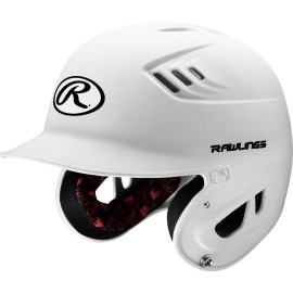 Rawlings R16 Velo Series Matte Junior Batting Helmet, Youth, White