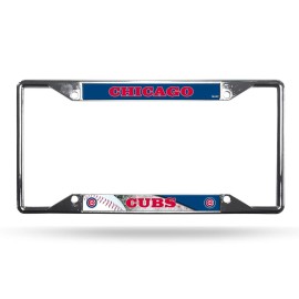 Rico MLB Cubs Version 2 EZ View Chrome Frame, Logo Color, 15 x 8