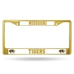 NCAA Missouri Chrome Frame, Gold, 15 x 8