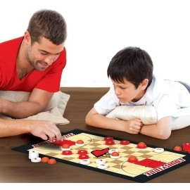 MasterPieces Family Game - NCAA Louisville Cardinals Checkers - Officially Licensed Board Game for Kids & Adults