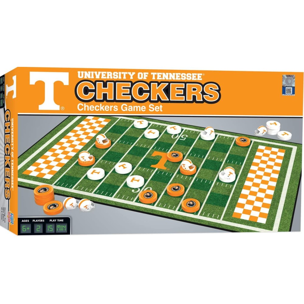 MasterPieces Family Game - NCAA Tennessee Checkers - Officially Licensed Board Game for Kids & Adults