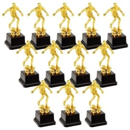 Juvale 12 Pack Small Gold Soccer Trophies For Team Award Ceremonies, Championship Games, Sports Competitions (2.5 X 6 In)