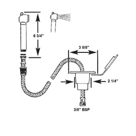 Scandvik 10055P Recessed Showers Recessed Transom Shower