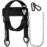 Rdx Neck Harness Weight Lifting Training, Head Harness Exerciser, 4Mm Padded Neck Builder, 90Cm Long Adjustable Steel Chain, Gym Boxing Strength Resistance Workout, Strengthener Trainer Equipment