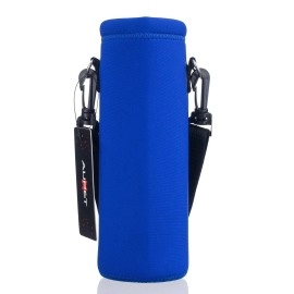 Aupet Water Bottle Carrier,Insulated Neoprene Water Bottle Holder Bag Case Pouch Cover 1000Ml Or 750Ml,Adjustable Shoulder Strap, Great For Stainless Steel And Plastic Bottles