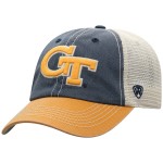 Top of the World Georgia Tech Men's Relaxed Fit Adjustable Mesh Offroad Hat Team Color Icon, Adjustable