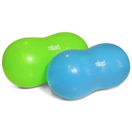 Milliard Peanut Ball Variety Pack - Approximate Sizes: Green 39x20 inch (100x50cm) and Blue 31x15 inch (80x40cm) Physio Roll