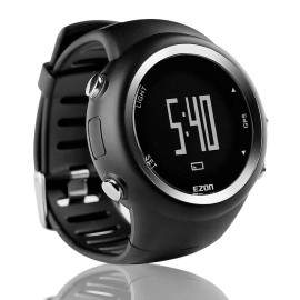 EZON GPS Running Watch with Speed Distance Pace Alarm and Calorie Counter and Stopwatch for Men T031B01 Black