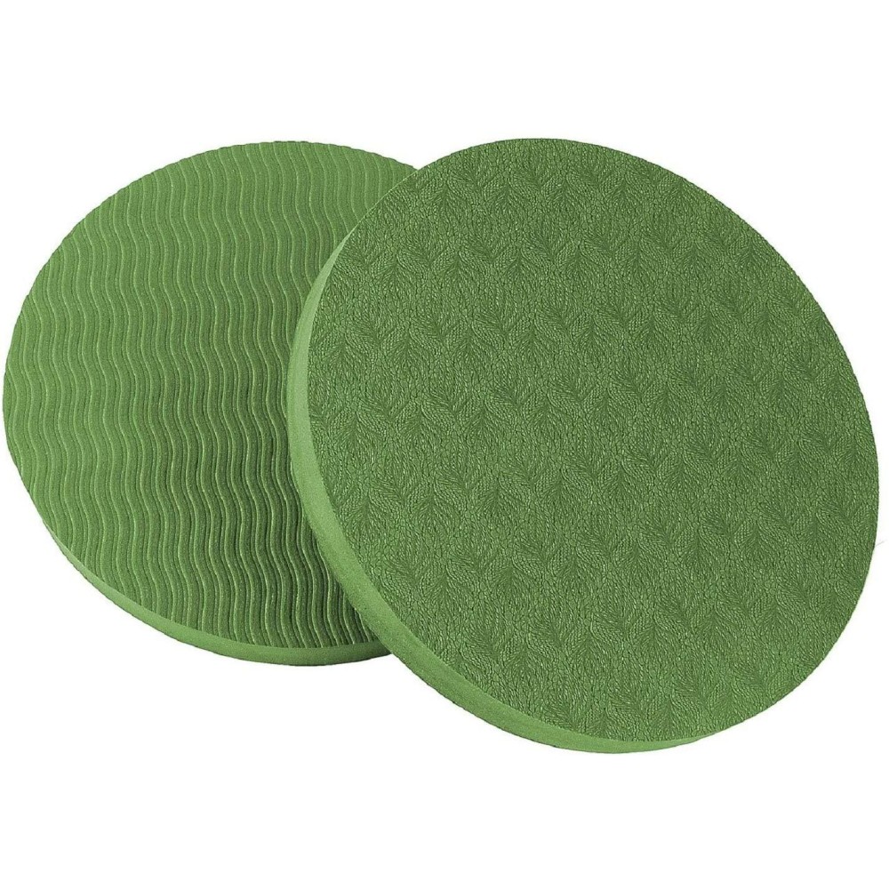 Goyonder Eco Yoga Workout Knee Pad Cushion Green (Pack Of 2)
