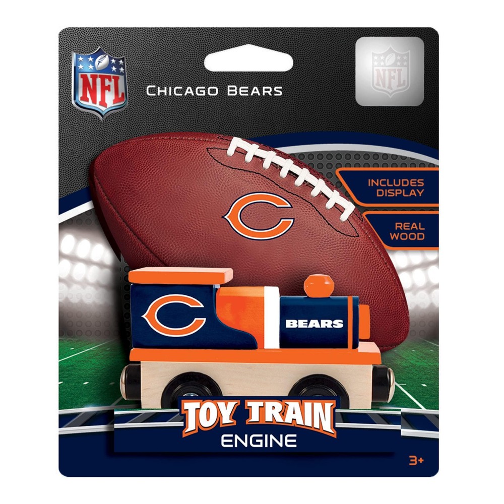 MasterPieces Wood Train Engine - NFL Chicago Bears - Officially Licensed Toddler & Kids Toy, Black