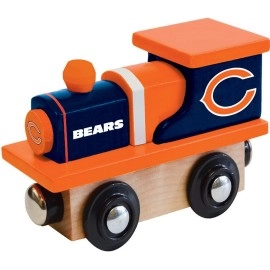 MasterPieces Wood Train Engine - NFL Chicago Bears - Officially Licensed Toddler & Kids Toy, Black