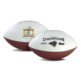 Jarden Nfl St Louis Rams Full Size Footballon The Fifty, Team Colors, One Size