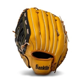 Franklin Sports Baseball And Softball Glove - Field Master - Baseball And Softball Mitt Tan ,12.5