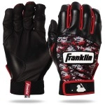 Franklin Sports Mlb Digitek Baseball Batting Gloves - Gray/Red Digi - Adult Small