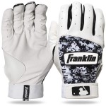 Franklin Sports Mlb Digitek Baseball Batting Gloves - Gray/White/Black Digi - Youth Medium