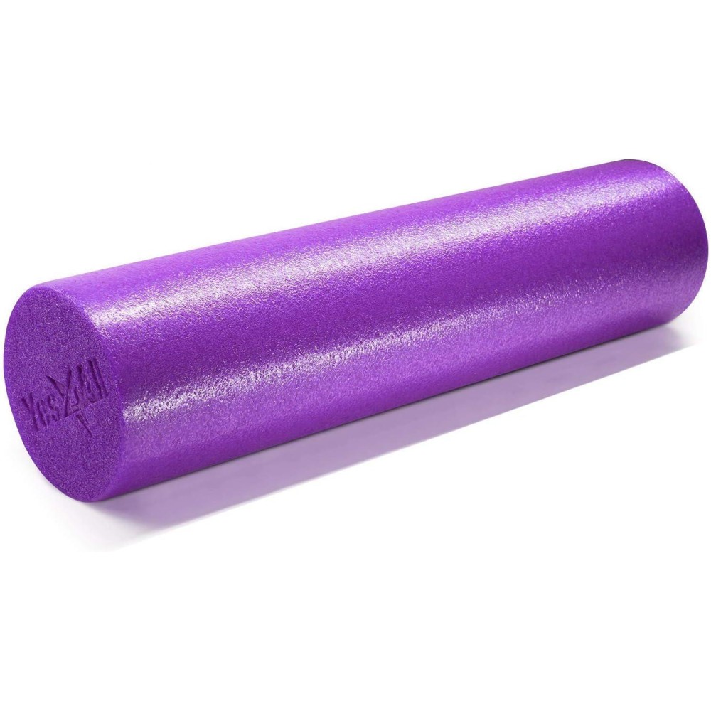 Yes4All Premium Soft-Density Round Pe Foam Roller For Pilates, Yoga, Stretching, Balance & Core Exercises - 24 Inch Purple