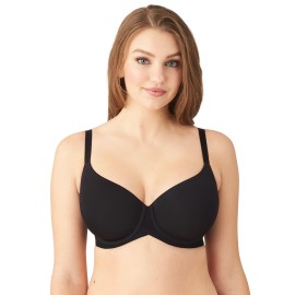 Wacoal Womens Ultimate Side Smoother Underwire T-Shirt Bra, Black, 32C