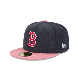 MLB Boston Red Sox Heather Action 59FIFTY Fitted Cap, 7, Navy