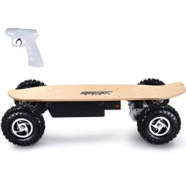 MotoTec 1600W Dirt Electric Skateboard Dual Motor , Black , Large