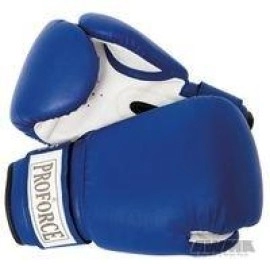 ProForce Leatherette Boxing Gloves, Blue & White 12 oz by ProForce