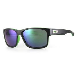 Sundog Default Sunglasses, Matte Black/Cry Green Frame/Smoke Light Green