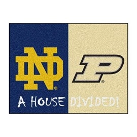 Fanmats 18678 Ncaa House Divided Notre Dame/Purdue House Divided Mat