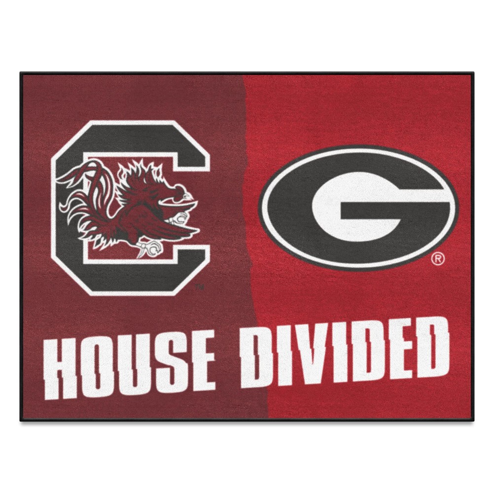 FANMATS 18681 South Carolina / Georgia House Divided Rug - 34 in. x 42.5 in.