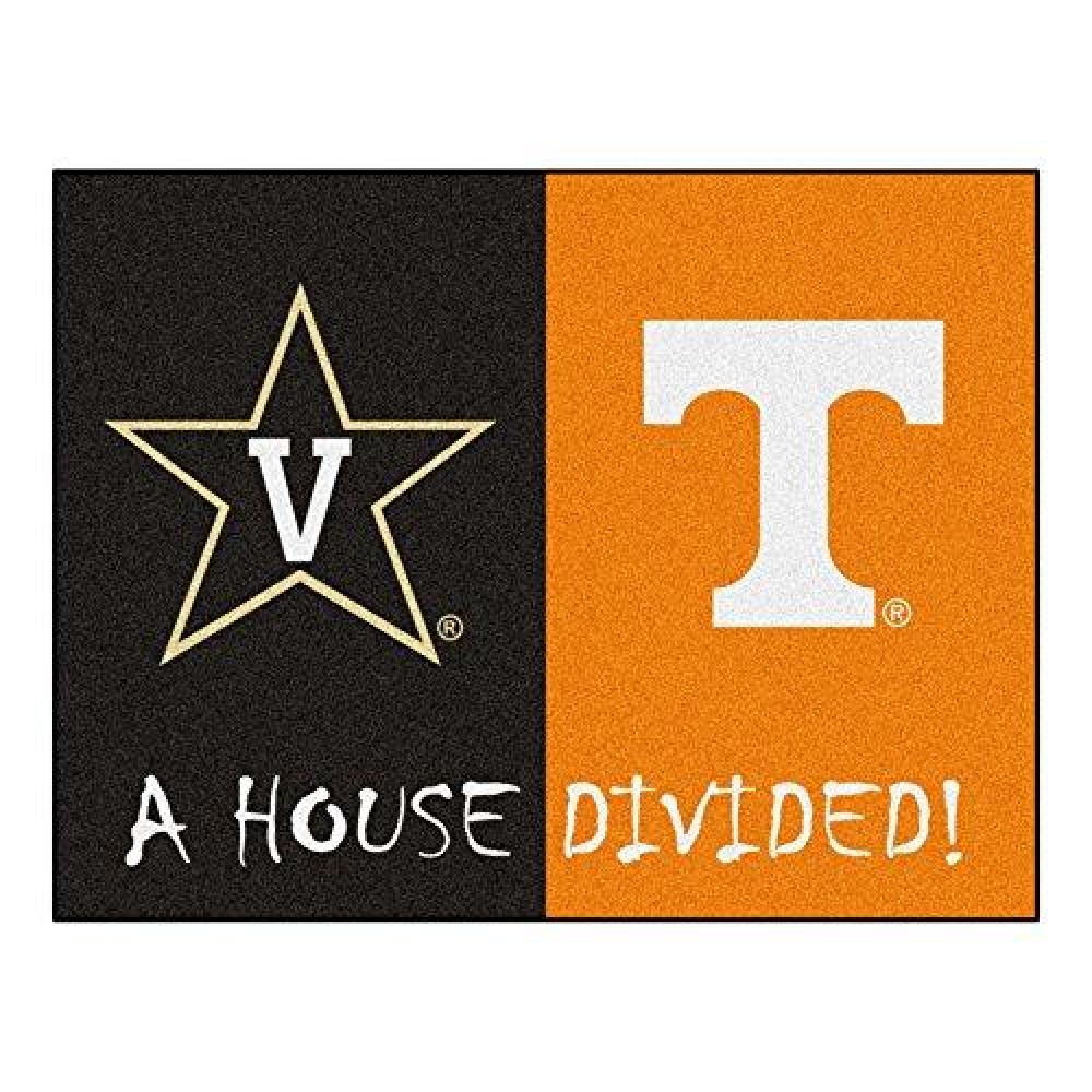 Fanmats 18684 Ncaa House Divided Vanderbilt/Tennessee House Divided Mat