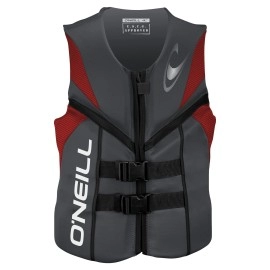 O'Neill Men's Reactor USCG Life Vest, Graphite/Red/Black,Large